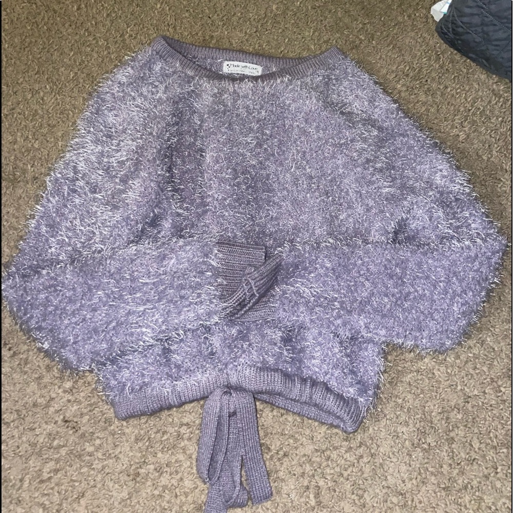 Fluffy Lavender Sweater